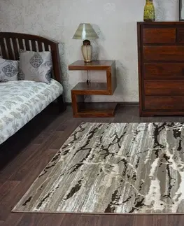 Koberce a koberečky Dywany Lusczow Kusový koberec VOGUE 556 tmavě béžový / hnědý, velikost 133x190