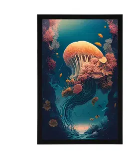 Podmořský svět Plakát surrealistická medúza