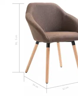 Židle Jídelní židle látka / dřevo Dekorhome Černá