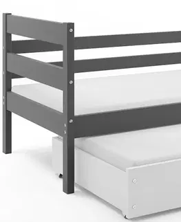 Postele BMS Dětská postel s přistýlkou Eryk 2 | šedá Barva: Šedá / bílá, 200 x 90 cm