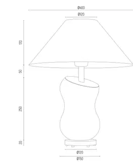 Stolní lampy Euluna Stolní lampa Veneto s textilním stínidlem v černé barvě