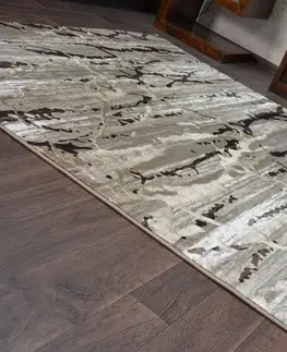 Koberce a koberečky Dywany Lusczow Kusový koberec VOGUE 556 tmavě béžový / hnědý, velikost 133x190