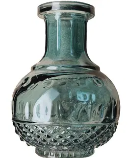 Dekorativní vázy Modrá skleněná dekorační vázička / svícen Tillia - Ø  8*11 cm Sommerfield JYQ861-GB