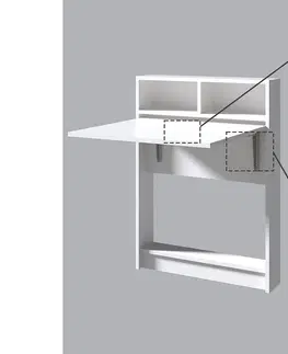 Jídelní stoly Sofahouse Designový skládací stůl Oakley 70 cm bílý
