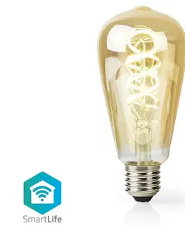 Žárovky  Wi-Fi Smart Bulb E27 4,9W LED žárovka, s vláknem, pro chytrý dům, E27, ST64, 4,9W, 230V, 360lm, teplá až studená bílá, stmívatelná, zlatá WIFILRT10ST64