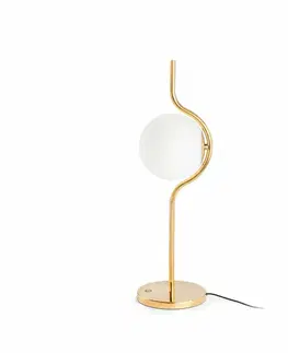 Designové stolní lampy FARO LE VITA zlatá stolní lampa stmívatelná