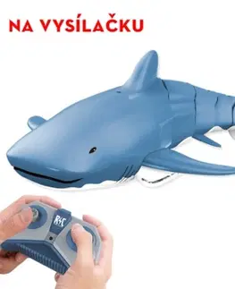 Hračky MIKRO TRADING - R/C žralok bílý 34cm na baterie 2,4GHz s USB nabíjením v krabičce