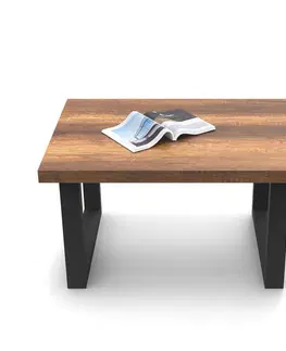 Konferenční stolky Hanah Home Konferenční stolek MN02 - BA 80 cm ořech/antracit
