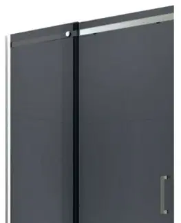 Sprchové kouty MEXEN OMEGA posuvné dveře 130x190 cm 8 mm chrom, grey se sadou pro niku 825-130-000-01-40