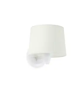 Nástěnná svítidla s látkovým stínítkem FARO CONGA nástěnná lampa, bílá