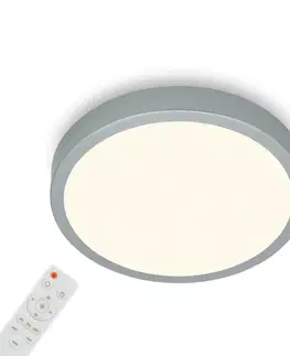 LED stropní svítidla BRILONER CCT LED přisazené svítidlo pr. 38 cm, 22 W, 2900 lm, stříbrná BRILO 3704-014