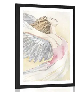 Andělé Plakát s paspartou svobodný anděl