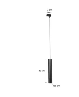 Svítidla pro 3fázový kolejnicový systém Arcchio Arcchio Ejona závěsné svítidlo černé GU10 6/35cm
