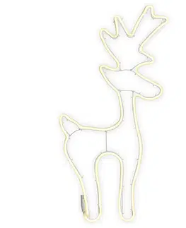 Venkovní vánoční figurky Kaemingk LED dekorační figurka Neonflex jelen 2D venkovní