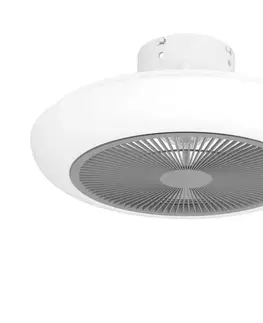 Domácí ventilátory Eglo Eglo 35093 -LED Stmívatelný stropní látor SAYULITA 25,5W/230V bílá/šedá +DO 