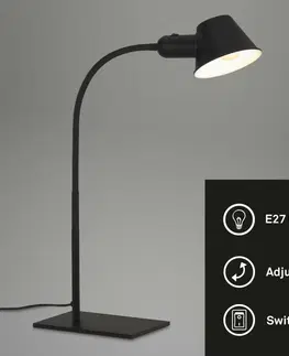 Lampy na noční stolek BRILONER Stolní lampa, 23 cm, 1x. E27, max. 10 W, černá BRILO 7407-015