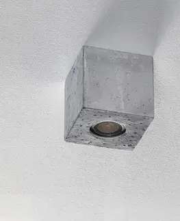 Bodová světla SOLLUX LIGHTING Stropní svítidlo Ara jako betonová kostka 10 cm x 10 cm