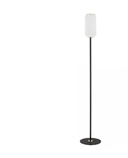 Lampy Argon Argon 4995 - Stojací lampa VALIANO 1xE27/15W/230V černá/bílá/zlatá 