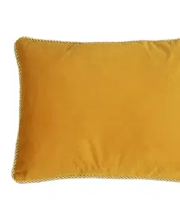 Dekorační polštáře Zlatý sametový polštář s pleteným lemem - 35*45*10cm Mars & More DCFGHKHG