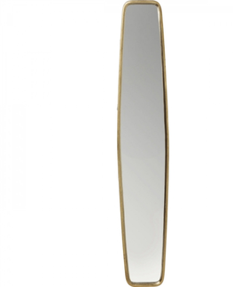 Nástěnná zrcadla KARE Design Zrcadlo Clip Brass 177×32 cm
