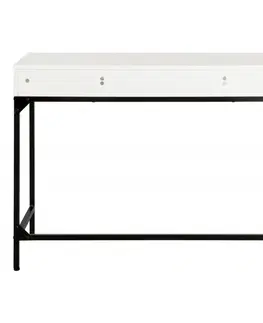 Psací stoly Hector Psací stůl Trewolo110 cm bílý/černý