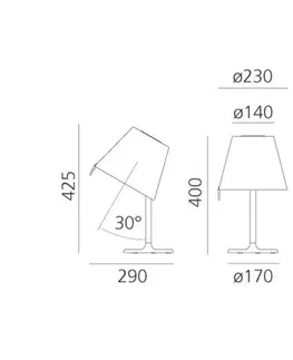 Designové stolní lampy Artemide MELAMPO noční 0710010A