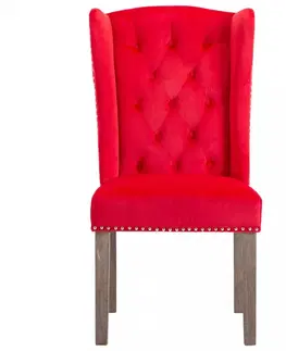 Židle Jídelní židle 2 ks samet / kaučukovník Dekorhome Šedá