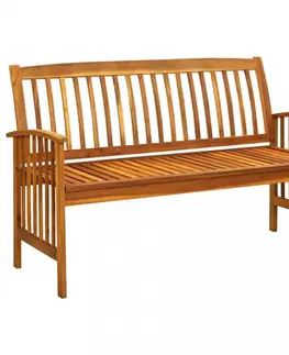 Zahradní lavice Zahradní lavice s poduškou 147 cm masivní akáciové dřevo
