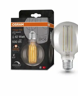 LED žárovky OSRAM LEDVANCE Vintage 1906 GLOBE 95 DIM 42 11W/1800K E27 4058075761353