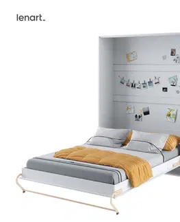 Postele Dig-net nábytek Sklápěcí postel Lenart CONCEPT PRO CP-01 | 140 x 200 cm Barva: Bílá