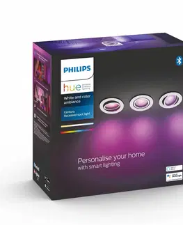 Inteligentní zapuštěná světla Philips Hue Philips Hue Centura spot kulatý 3ks, bílá