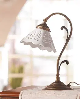 Světla na parapety Ceramiche Stolní lampa Semino, keramické stínidlo
