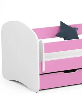 Dětské postýlky Ak furniture Dětská postel SMILE 140x70 cm růžová