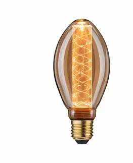 LED žárovky PAULMANN LED Vintage žárovka B75 Inner Glow E27 zlatá s vnitřní spirálou stmívatelné 288.27