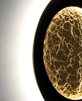 Nástěnná svítidla Holländer Nástěnné svítidlo Plenilunio LED, hnědo-černo-zlatá barva, 60 cm