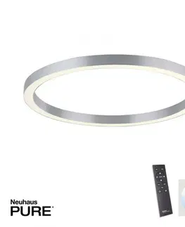 LED stropní svítidla PAUL NEUHAUS LED stropní svítidlo PURE-LINES hliník 70x70 CCT dálkový ovladač 2700-5000K PN 6306-95