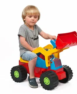 Dětská vozítka a příslušenství Bayo Dětské odrážedlo Bagr nakladač, 74 cm, zelená