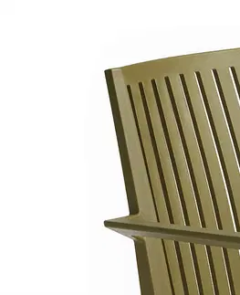 Zahradní židle a křesla Plastové křeslo s područkami HELSINKY (různé barvy) velbloudí hnědá