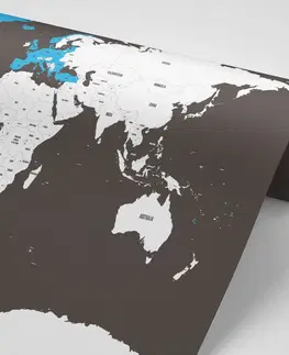 Samolepící tapety Samolepící tapeta moderní mapa s modrým kontrastem