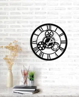 Hodiny Hanah Home Nástěnné hodiny Davin 46 cm černé
