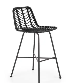 Zahradní židle a křesla HALMAR Barová židle STOOL H97 černá