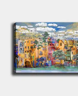 Obrazy Hanah Home Obraz SEASIDE CITY 70x100 cm