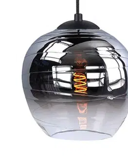 Stínidlo na lampu HighLight Stínidlo Fantasy Apple, kouřově šedé, Ø 22 cm, sklo
