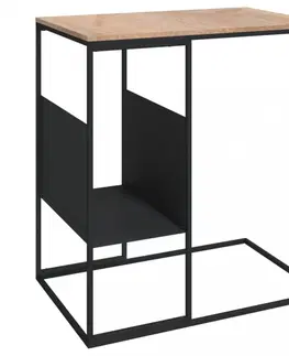 Konferenční stolky Příruční stolek Dekorhome Černá / hnědá