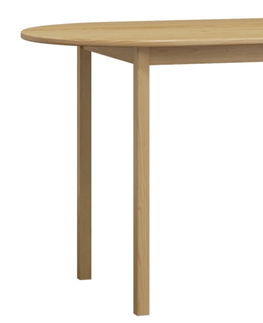 Jídelní stoly Stůl DASHEN 4, oválný 115x70, masiv borovice