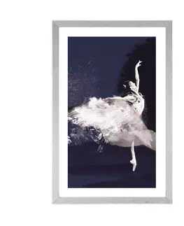 Motivy z naší dílny Plakát s paspartou vášnivý tanec baletky