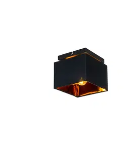 Stropni svitidla Moderní stropní svítidlo černé se zlatem - VT 1