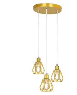 LED osvětlení Závěsná lampa OKIRA TYP 1 Tempo Kondela Zlatá