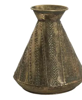 Dekorativní vázy Zlatá antik dekorační váza Valentino - Ø 27*30 cm Clayre & Eef 6Y4522