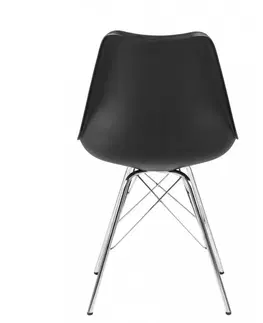 Židle Actona Jídelní židle Eris černá/chrom